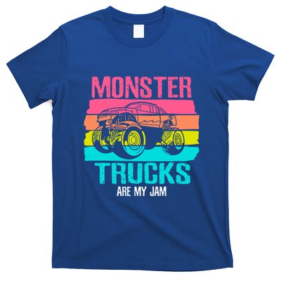 Monster Trucks Are My Jam Engines Truck Car Lovers Trucker Gift T-Shirt