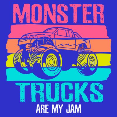 Monster Trucks Are My Jam Engines Truck Car Lovers Trucker Gift T-Shirt
