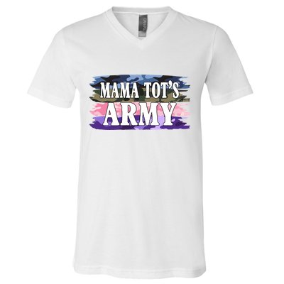 Mama Tots Army V-Neck T-Shirt