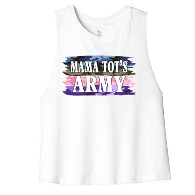 Mama Tots Army Women's Racerback Cropped Tank