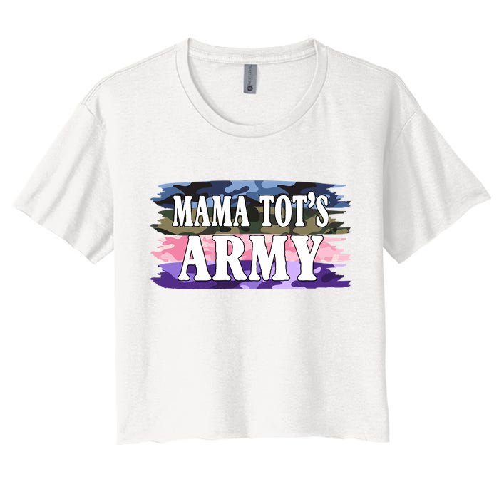 Mama Tots Army Women's Crop Top Tee