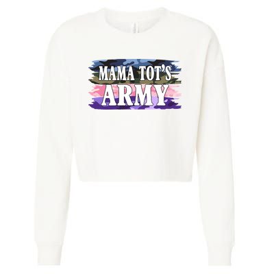 Mama Tots Army Cropped Pullover Crew