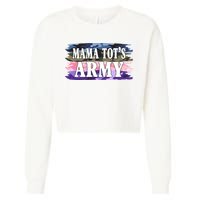 Mama Tots Army Cropped Pullover Crew