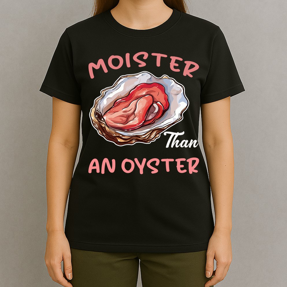 Moister Than An Oyster Funny Inappropriate Adult Humor T-Shirt