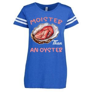 Moister Than An Oyster Funny Inappropriate Adult Humor Enza Ladies Jersey Football T-Shirt