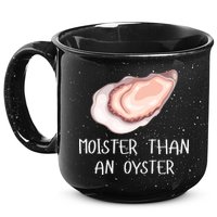 Moister Than An Oyster Shucking Funny Shellfish Shucker 15oz Campfire Ceramic Mug