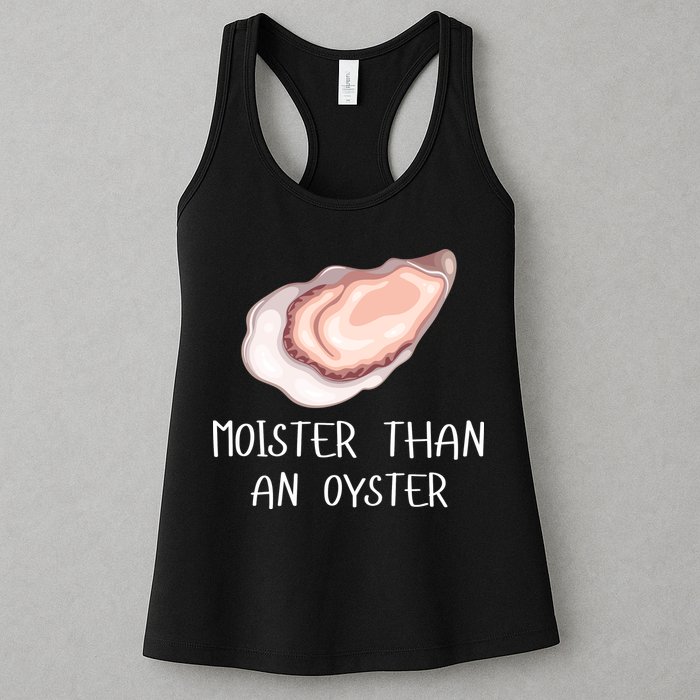 Moister Than An Oyster Shucking Funny Shellfish Shucker Womens Tank Top