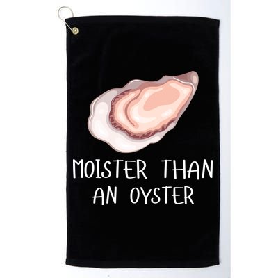 Moister Than An Oyster Shucking Funny Shellfish Shucker Golf Towel