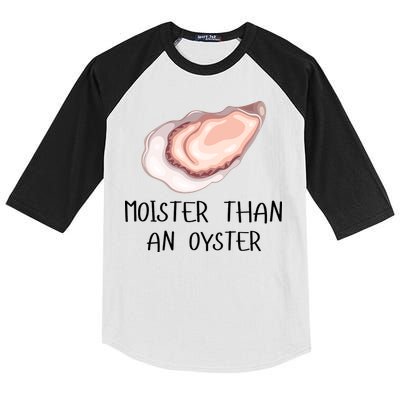 Moister Than An Oyster Shucking Funny Shellfish Shucker Kids Colorblock Raglan Jersey