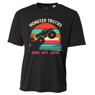 Monster Trucks Are My Jam Sunset Cooling Performance Crew T-Shirt