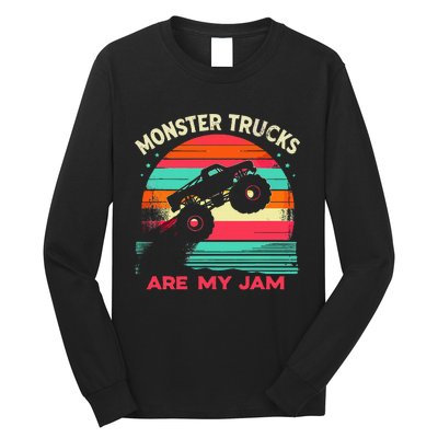 Monster Trucks Are My Jam Sunset Long Sleeve Shirt