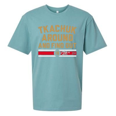 Tkachuk Around and Find Out Florida Hockey Sueded Cloud Jersey T-Shirt