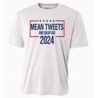 Mean Tweets And Cheap Gas 2024 President Donald Trump Cooling Performance Crew T-Shirt