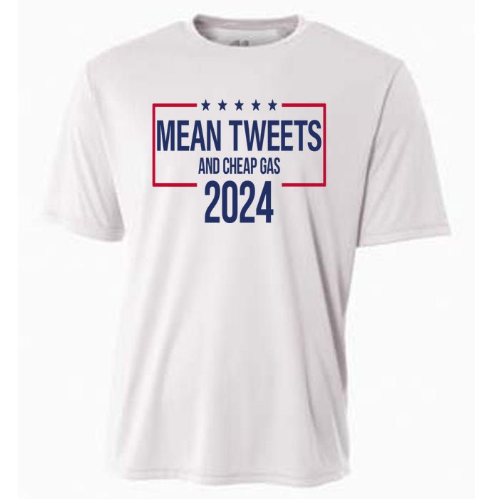 Mean Tweets And Cheap Gas 2024 President Donald Trump Cooling Performance Crew T-Shirt