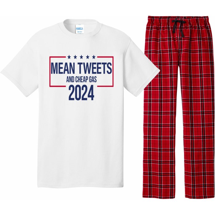 Mean Tweets And Cheap Gas 2024 President Donald Trump Pajama Set