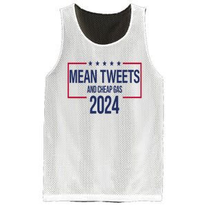 Mean Tweets And Cheap Gas 2024 President Donald Trump Mesh Reversible Basketball Jersey Tank