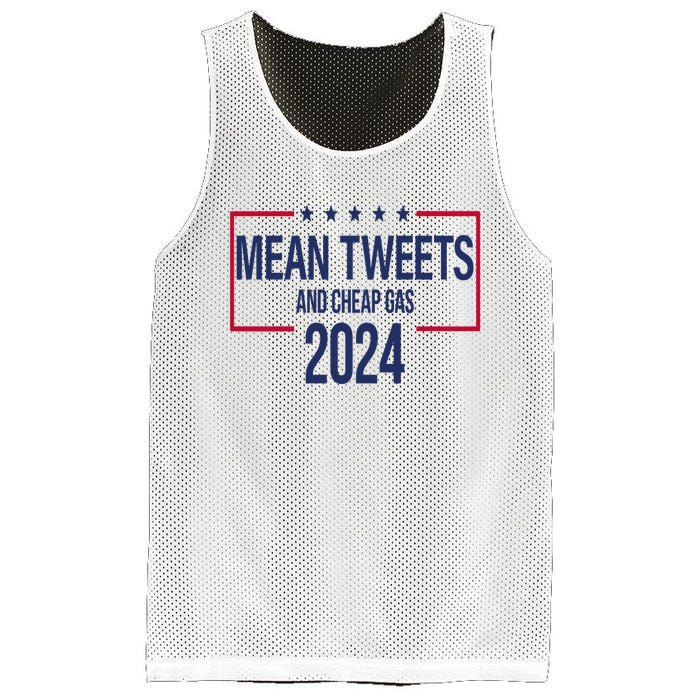 Mean Tweets And Cheap Gas 2024 President Donald Trump Mesh Reversible Basketball Jersey Tank