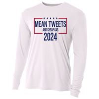 Mean Tweets And Cheap Gas 2024 President Donald Trump Cooling Performance Long Sleeve Crew