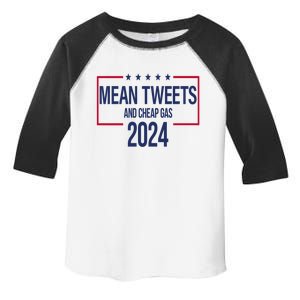 Mean Tweets And Cheap Gas 2024 President Donald Trump Toddler Fine Jersey T-Shirt