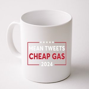 Mean Tweets And Cheap Gas 2024 ProTrump American Flag Coffee Mug