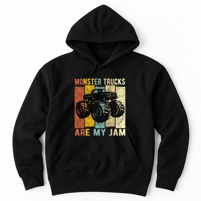 Monster Trucks Are My Jam Vintage Retro Monster Truck Hoodie
