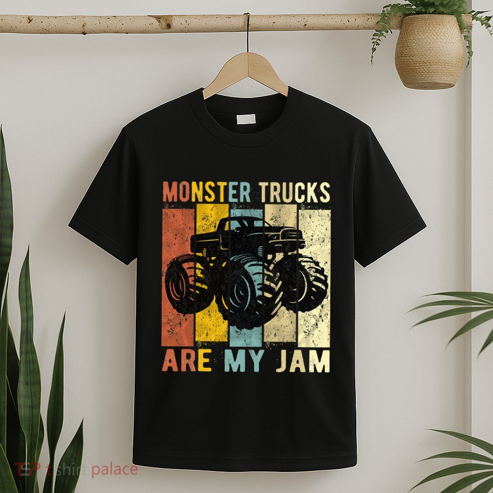 Monster Trucks Are My Jam Vintage Retro Monster Truck T-Shirt
