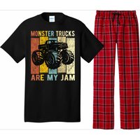 Monster Trucks Are My Jam Vintage Retro Monster Truck Pajama Set