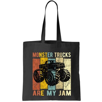 Monster Trucks Are My Jam Vintage Retro Monster Truck Bag