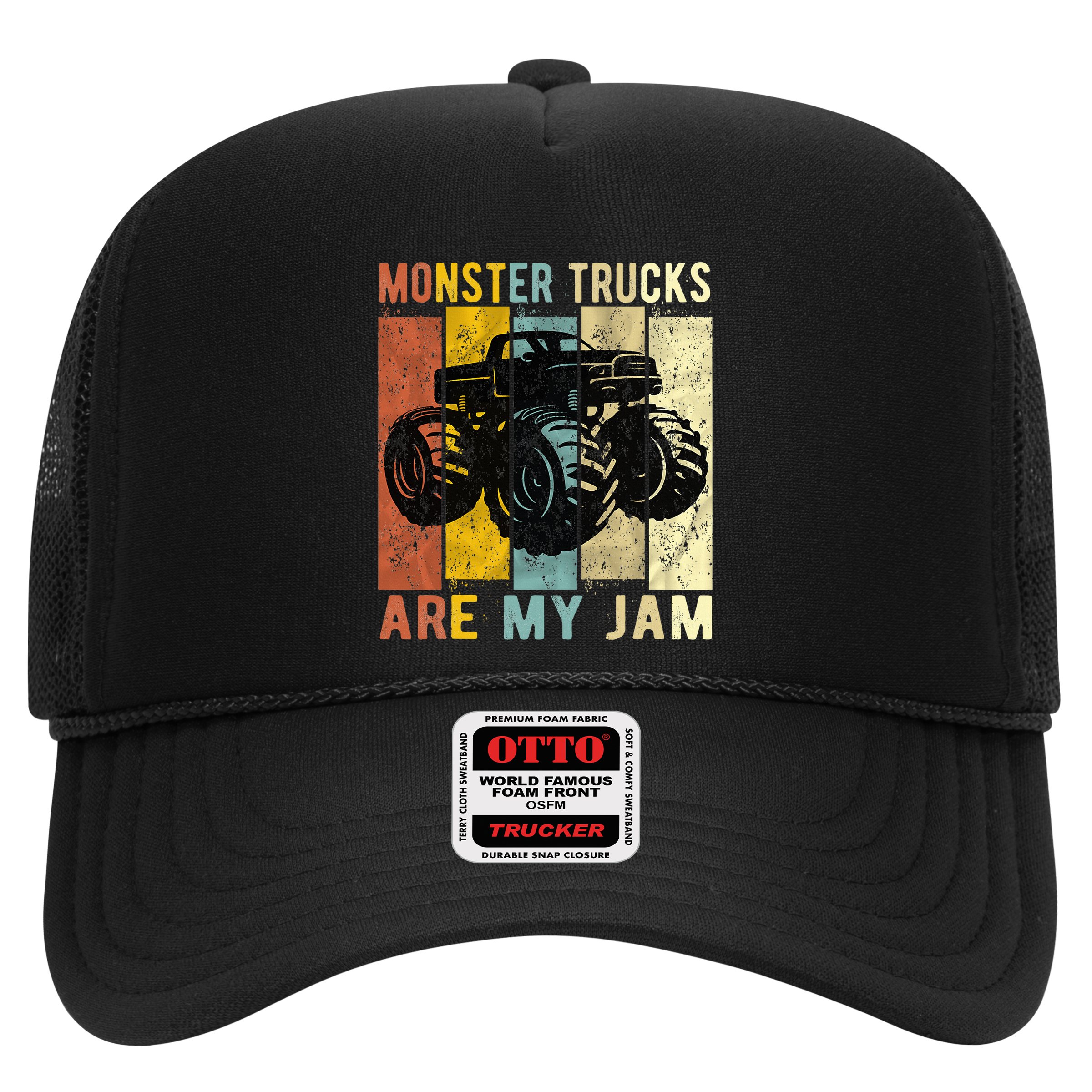 Monster Trucks Are My Jam Vintage Retro Monster Truck Hat