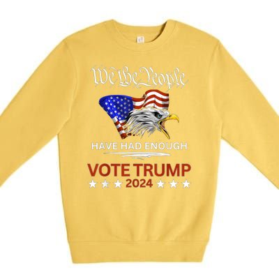 Mean Tweets And Cheap Gas 2024 Support Trump Election Premium Crewneck Sweatshirt