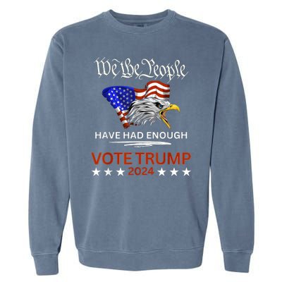 Mean Tweets And Cheap Gas 2024 Support Trump Election Garment-Dyed Sweatshirt