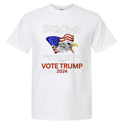 Mean Tweets And Cheap Gas 2024 Support Trump Election Garment-Dyed Heavyweight T-Shirt