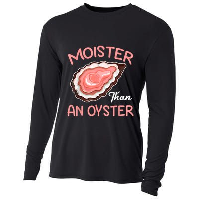 Moister Than An Oyster Funny Shucking Cooling Performance Long Sleeve Crew