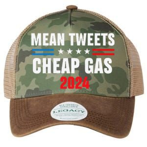 Mean Tweets And Cheap Gas Funny 2024 Pro Trump Legacy Tie Dye Trucker Hat