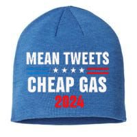 Mean Tweets And Cheap Gas Funny 2024 Pro Trump Sustainable Beanie