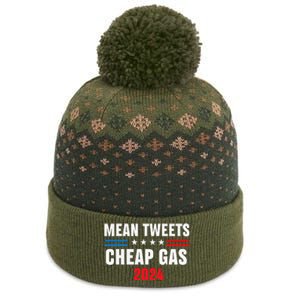 Mean Tweets And Cheap Gas Funny 2024 Pro Trump The Baniff Cuffed Pom Beanie