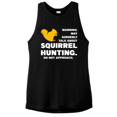 May Talk About Squirrel Hunting Squirrel Hunting Gift Ladies PosiCharge Tri-Blend Wicking Tank