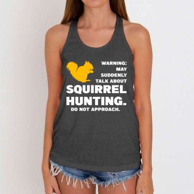 May Talk About Squirrel Hunting Squirrel Hunting Gift Women's Knotted Racerback Tank