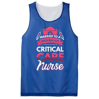 Married To A Critical Care Nurse Gift Mesh Reversible Basketball Jersey Tank