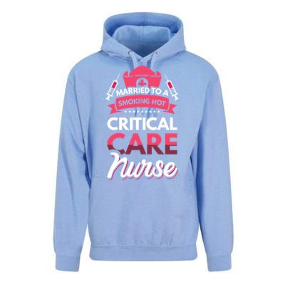 Married To A Critical Care Nurse Gift Unisex Surf Hoodie