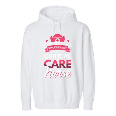 Married To A Critical Care Nurse Gift Garment-Dyed Fleece Hoodie