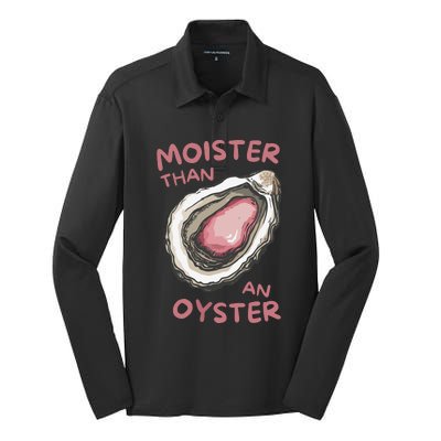 Moister Than An Oyster Silk Touch Performance Long Sleeve Polo