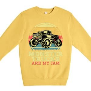 Monster Truck Are My Jam For Monster Truck Lovers Premium Crewneck Sweatshirt