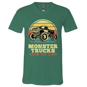 Monster Truck Are My Jam For Monster Truck Lovers V-Neck T-Shirt