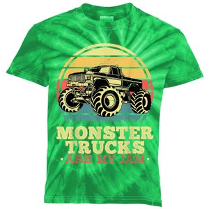 Monster Truck Are My Jam For Monster Truck Lovers Kids Tie-Dye T-Shirt