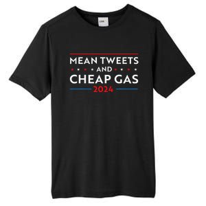 Mean Tweets And Cheap Gas Funny 2024 Pro Trump Wo Tall Fusion ChromaSoft Performance T-Shirt