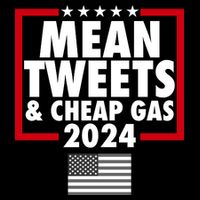 Mean Tweets And Cheap Gas Trump 2024 USA-Made Doggie Bandana