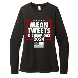 Mean Tweets And Cheap Gas Trump 2024 Womens CVC Long Sleeve Shirt