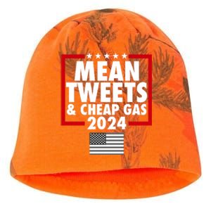 Mean Tweets And Cheap Gas Trump 2024 Kati - Camo Knit Beanie