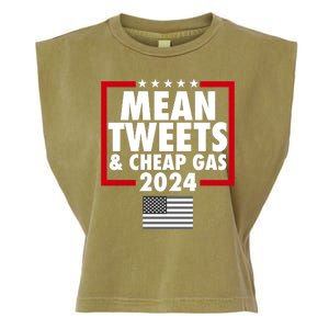 Mean Tweets And Cheap Gas Trump 2024 Garment-Dyed Women's Muscle Tee